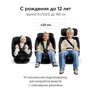 Автокресло Happy Baby "Reex", черное